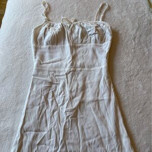 Aritzia- Sunday Best - White Sleeveless mini Dress